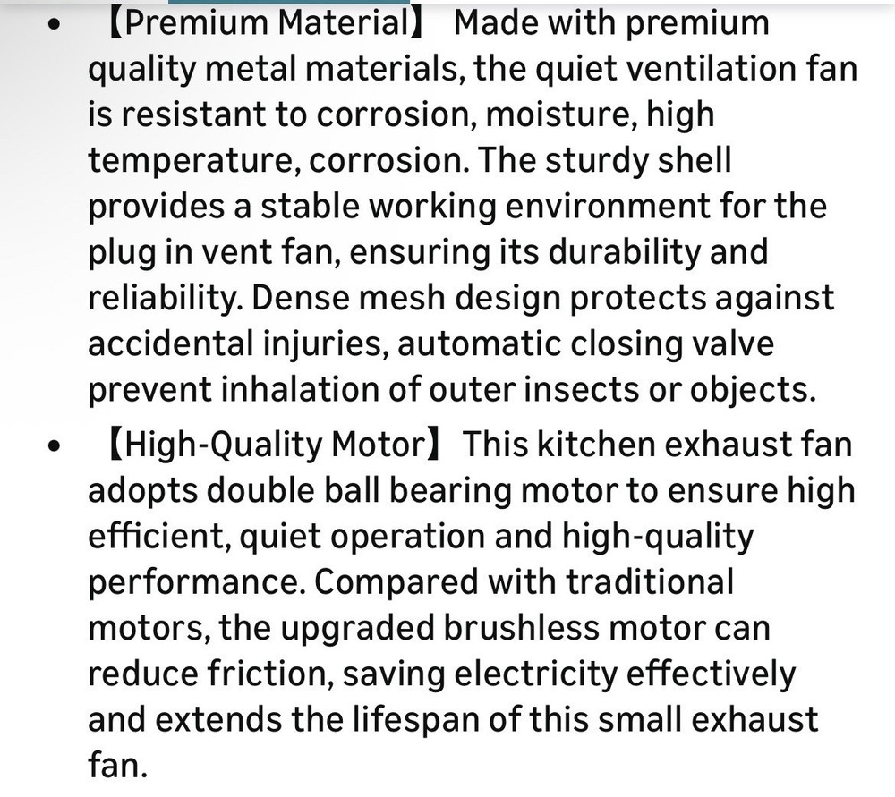 New 8" Exhaust With Speed Control, CFM Wall Mount