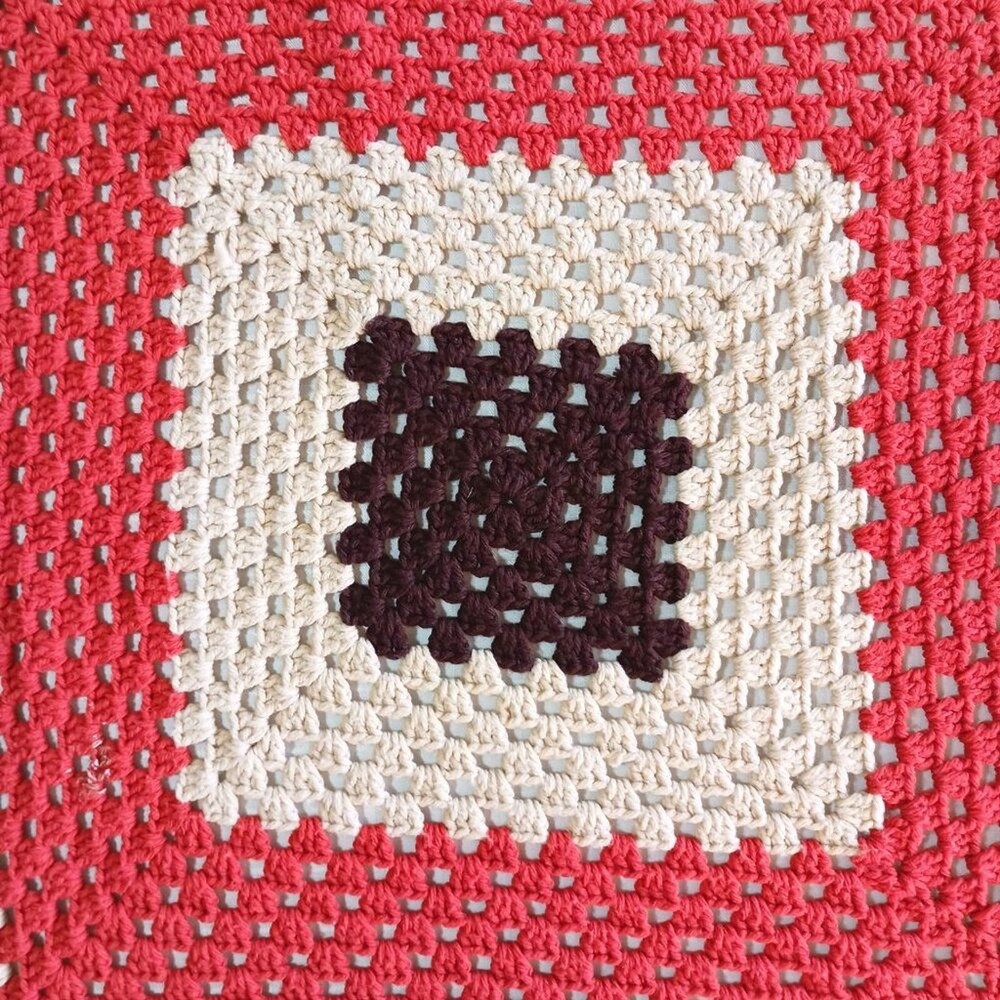 Handmade Crochet Blanket 35” x 35”