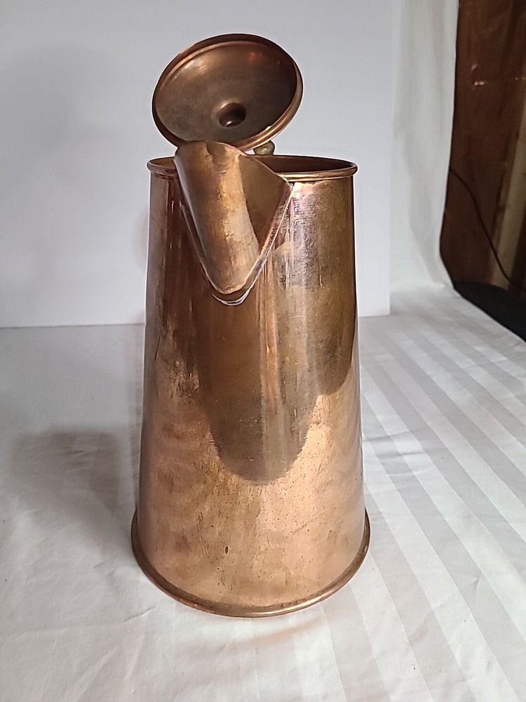 10" Copper Pitcher With Brass Handle
