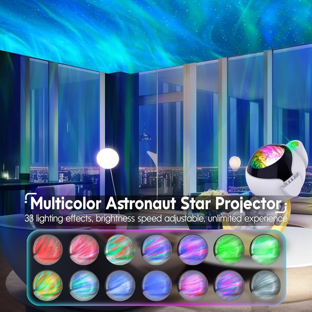 Astronaut Galaxy Projector Star Night Light with Timer & Remote, Room Decor Gift