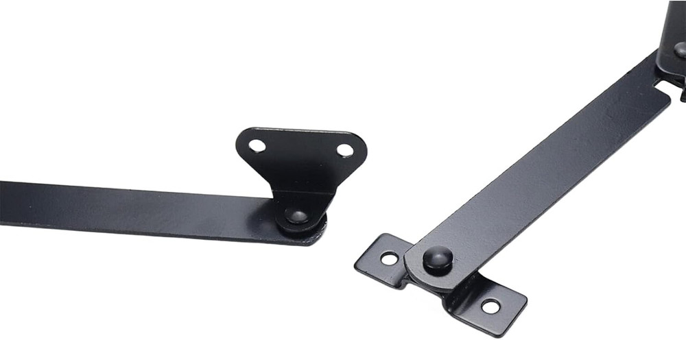 2 Pcs Black Lid Support Hinges, Rotatable Folding Lid Support Hinge for Window,