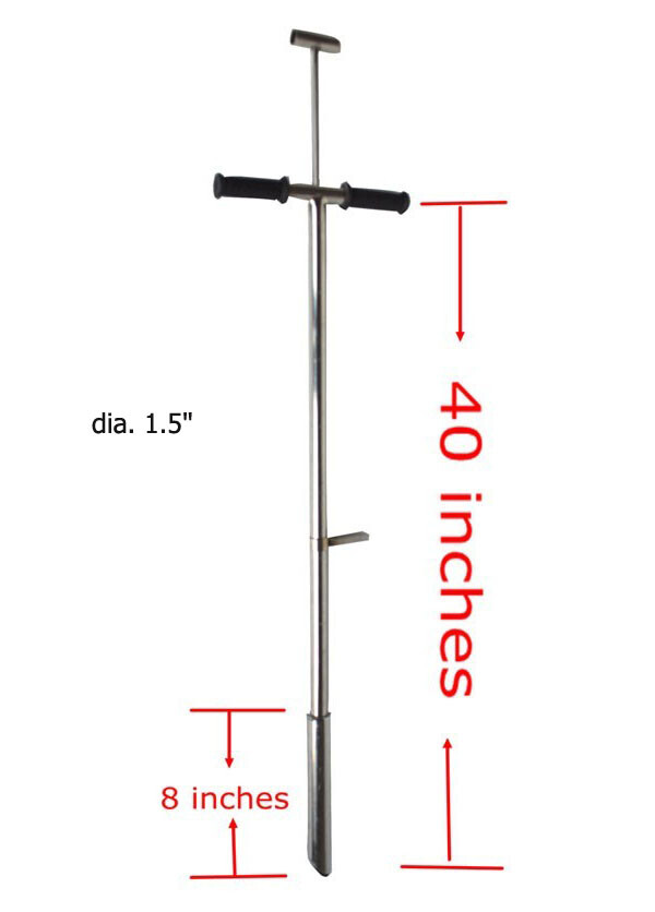 TECHTONGDA 1.5" 304 Grade Steel Soil Sampler Probe with Sample Ejector