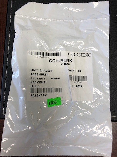 Corning CCH-BLNK, ADAPTER PANEL Dated: 2/14/23