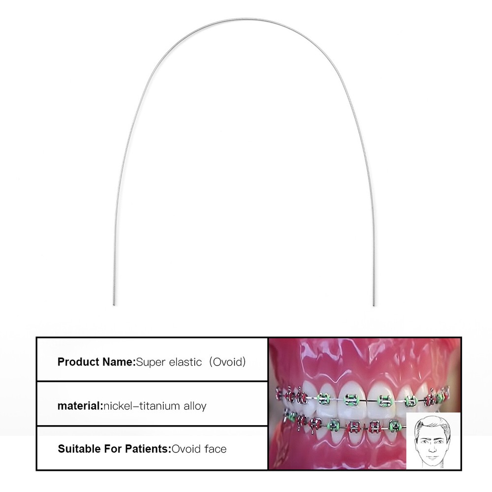 AZDENT Dental Ortho Super Elastic Rectangular Arch Wire Niti Ovoid upper/Lower