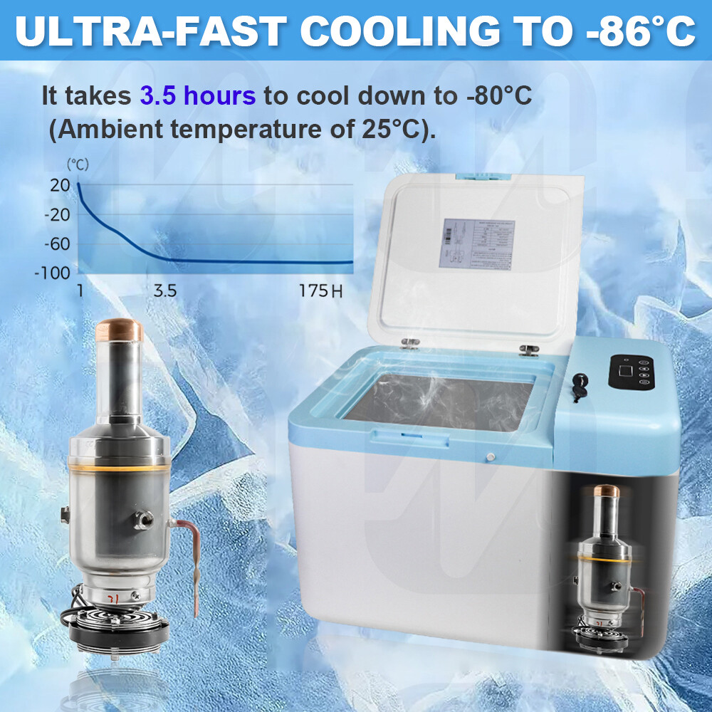 -86℃ 22L Ultra-Low Temperature Freezer Protable for Laboratory Samples Storage
