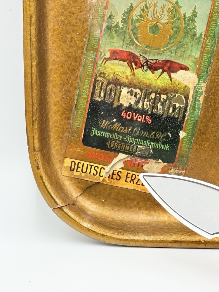 Vintage German Cocktail Bar Tray, Compressed Board.
