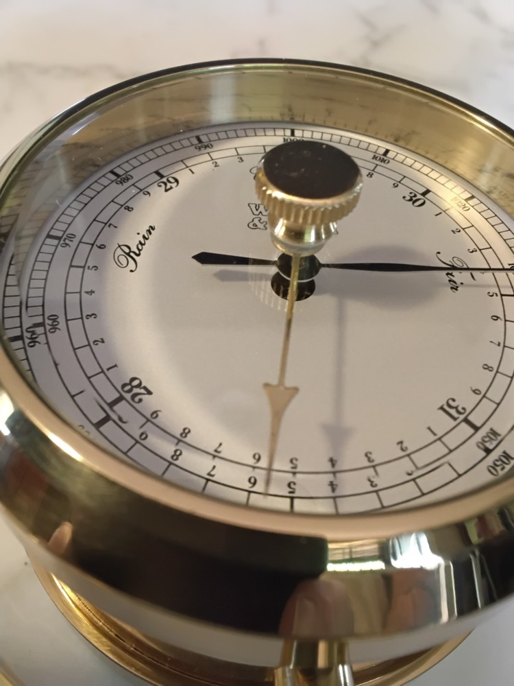 Weems and plath skipjack gimbal clock barometer