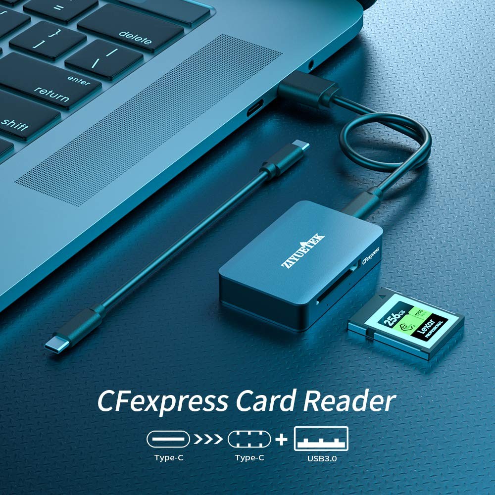 CFexpress Card Reader USB 3.1 Aluminum caseing cfexpress Type b Grey
