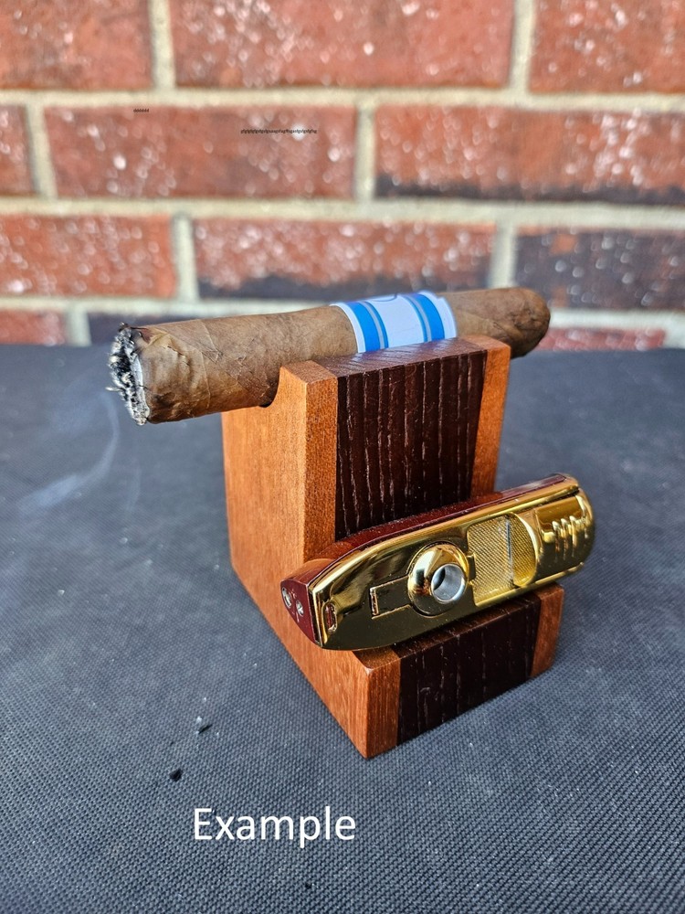 Handcrafted Cigar Stands Made from Hardwoods like Ash and Maple