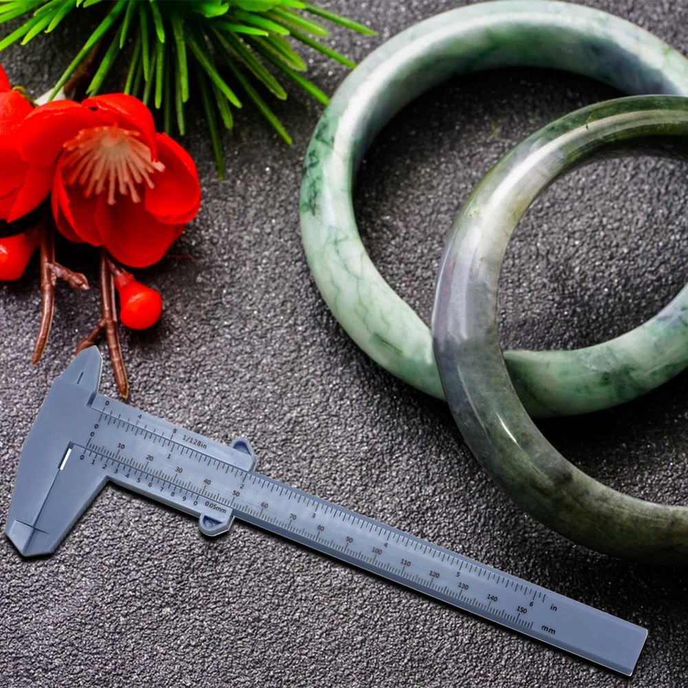 1pc Plastic Caliper Vernier Gauge Caliper Measuring Tool Scale Ruler Random