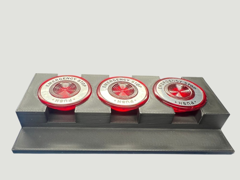 Custom Industrial Push Button Text Printing – Mail-In Service – UV Printed