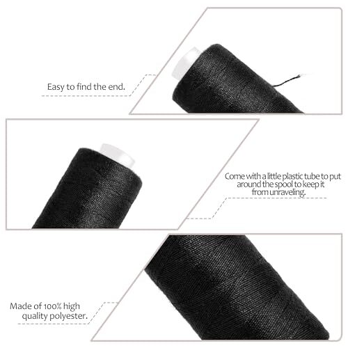 6 Colors Sewing Thread Kit Strong Polyester Quilting Thread 393 Yards Per