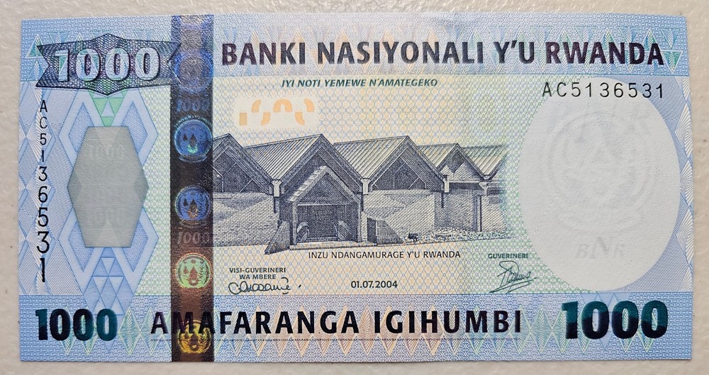 Rwanda 1000 Francs 2004 Unc