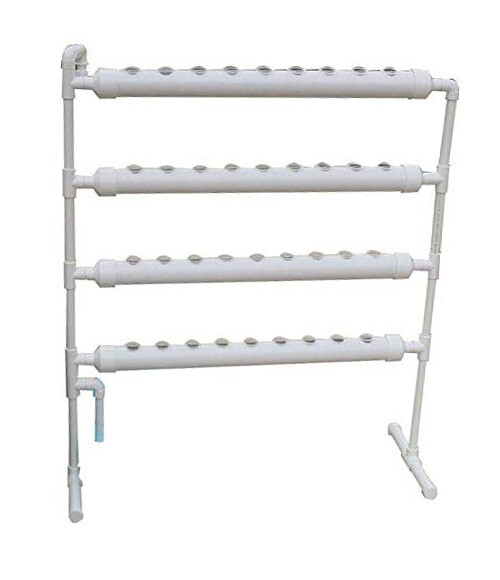 TECHTONGDA Vertical Hydroponic 36 Plant Site Grow System Kit 4 Pipes