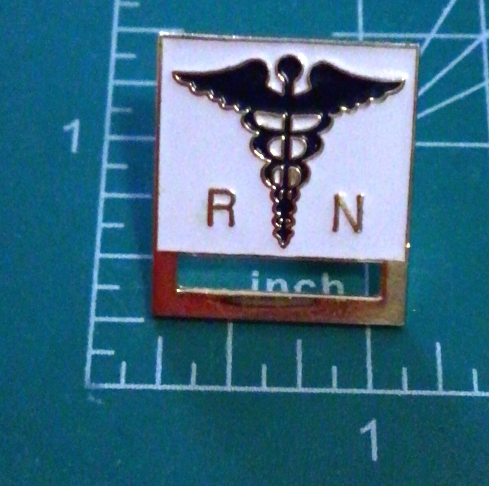 Registered Nurse RN Clip Eze Pin Medical