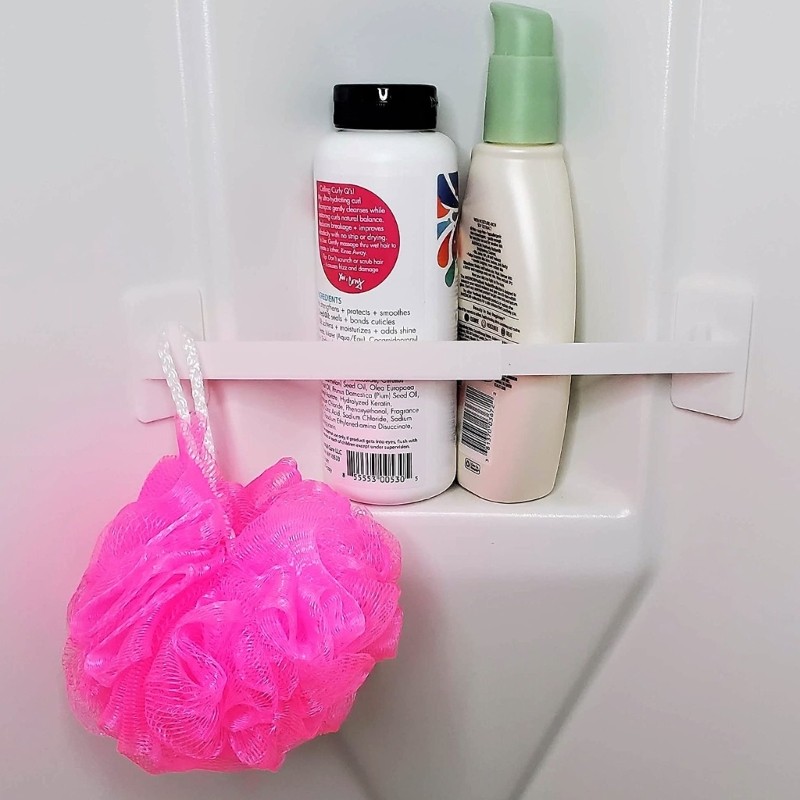 Adjustable RVs Shower Storage Bar on Corner Organizers Rack Durable