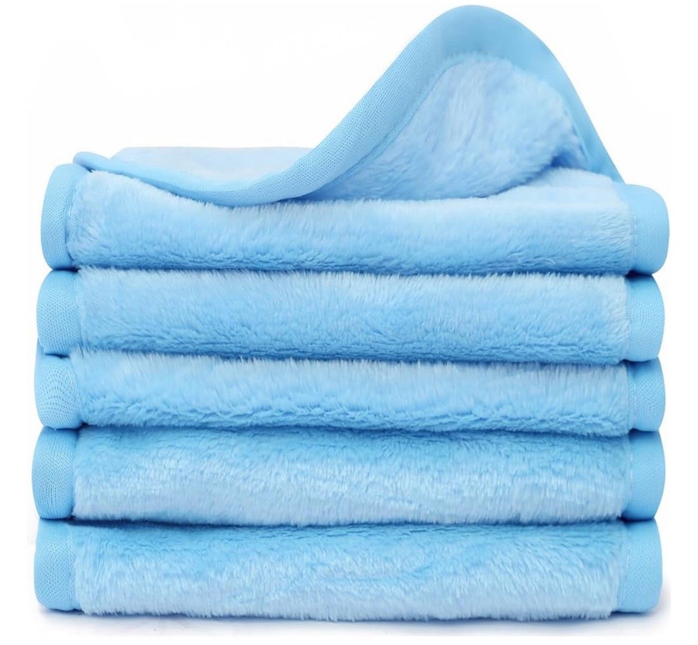 Makeup Eraser Full Size 5 Pack Blue  Reusable Cloth New in Box