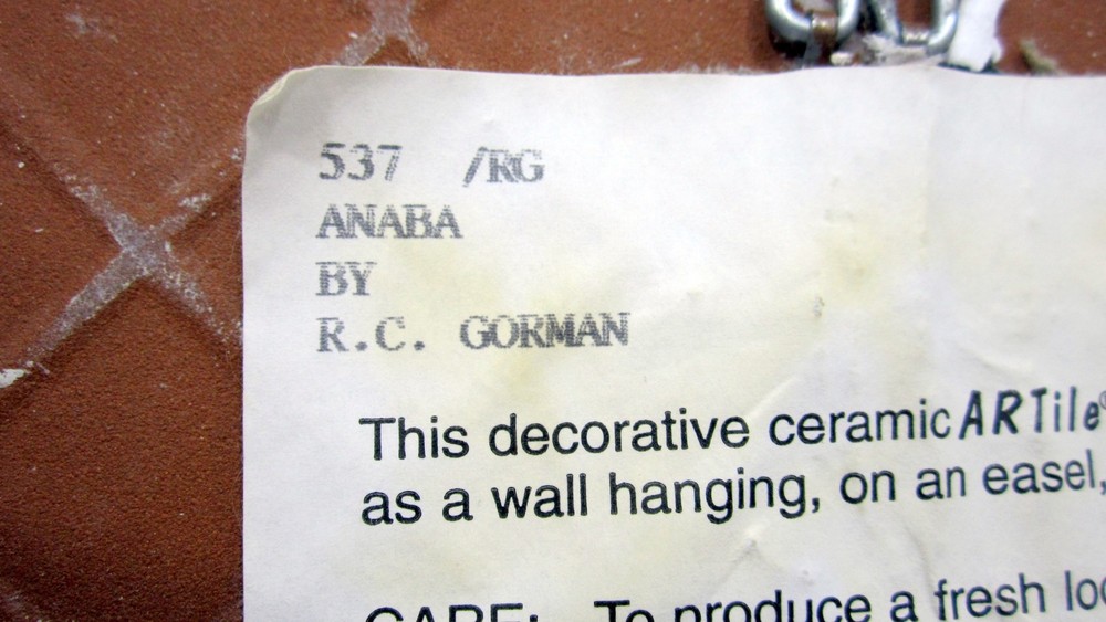 R.C. GORMAN ANABA CERAMIC TILE - 8"X8" - #537