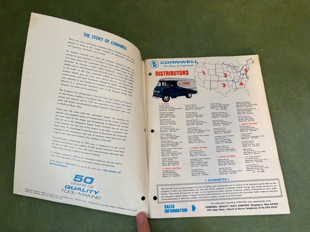 Original 1967 Cornwell Tools Catalog AI-68