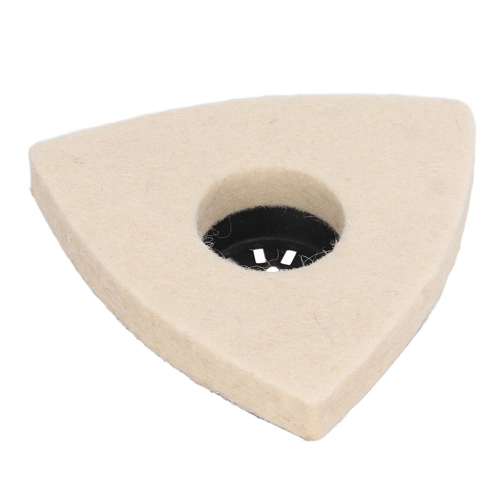 5PCS Wool Polishing Pad With Base Triangular Felt Buffing Pad For Oscillating