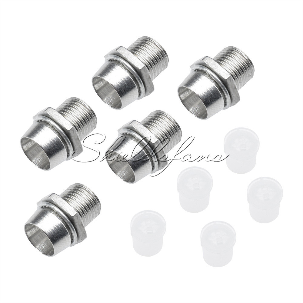 5pcs 5MM Chrome Metal Silver Bezel LED Holder Panel Display Mount Base Rubber