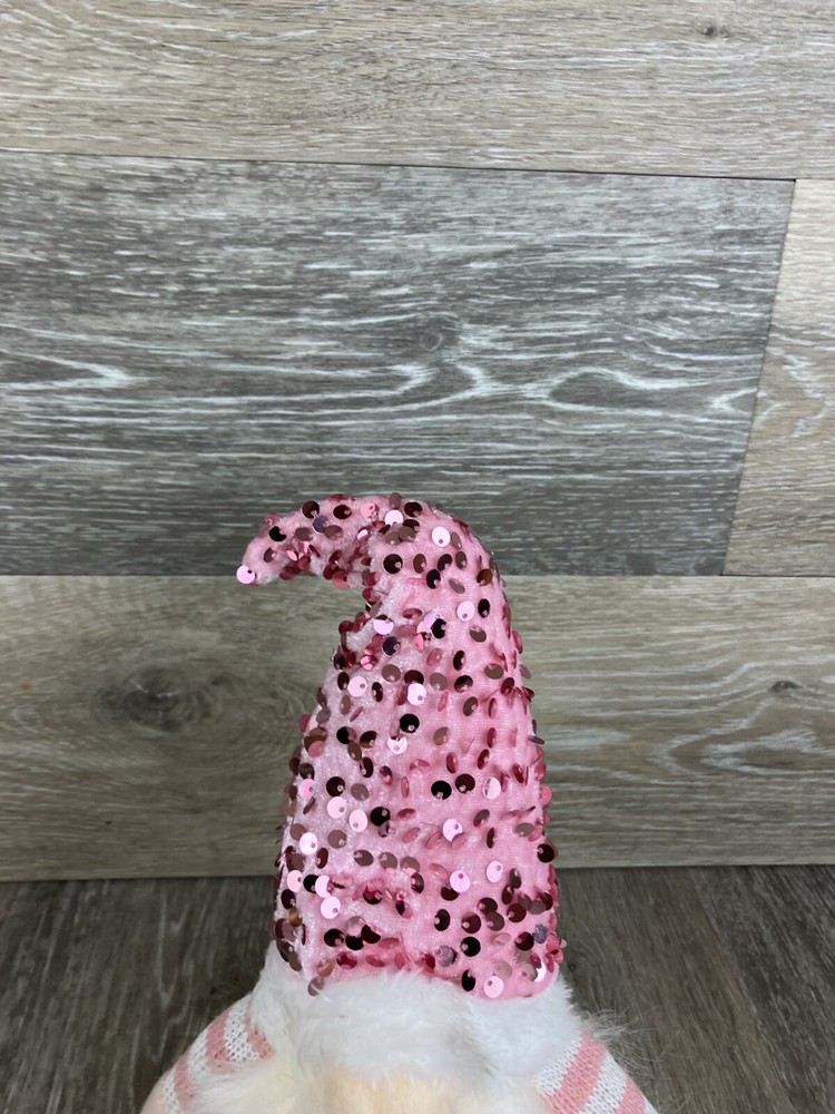 Gnome Pink Sequin Lighted Figure Night Light Lamp