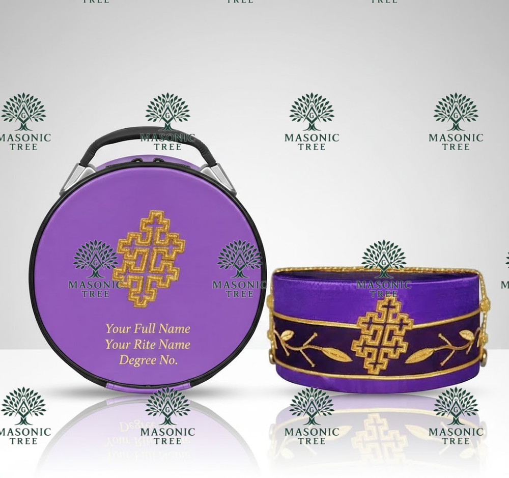 Masonic 33rd degree Scottish Rite Crown Cap & Case all sizes