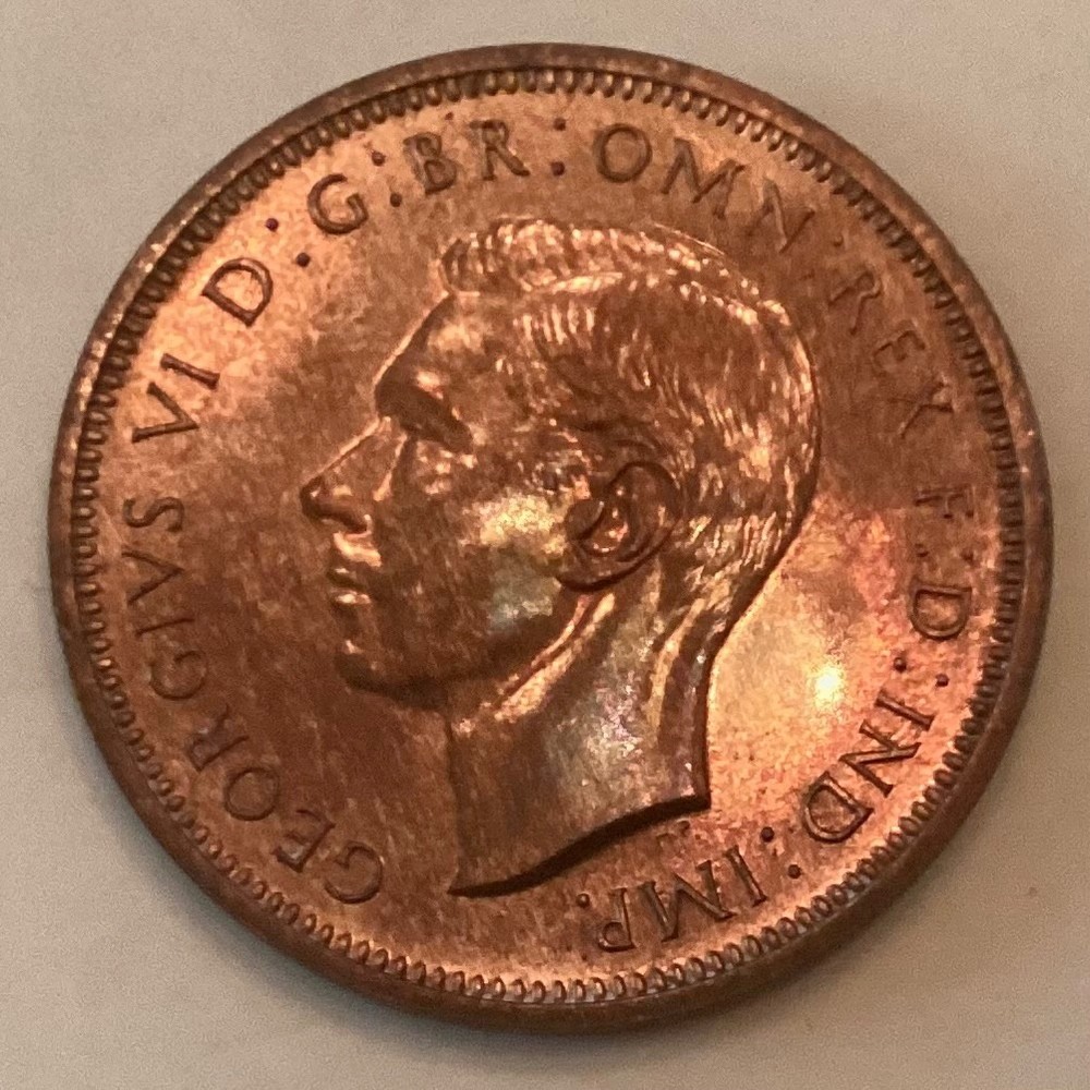 ~1937 Great Britain George VI Proof Half Penny