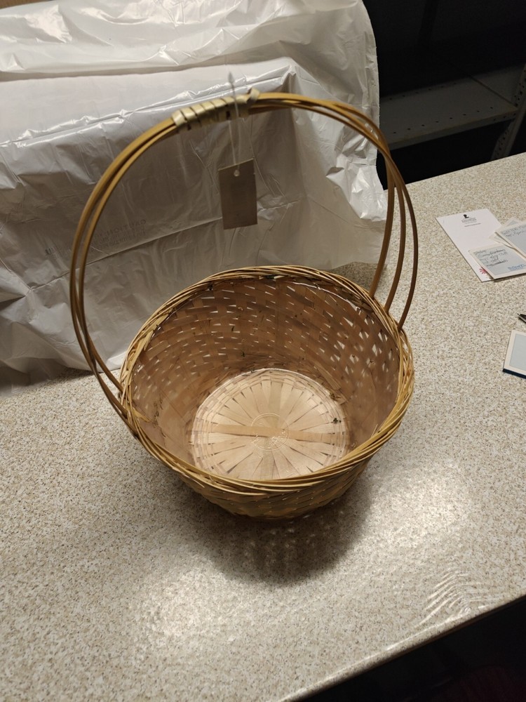 Vintage Planter Basket Wicker with Handle