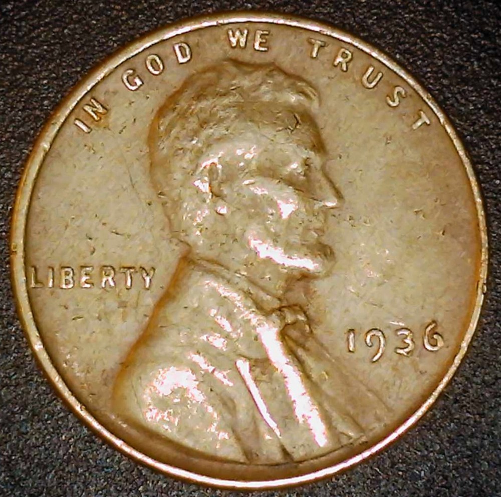 1936 Wheat Penny Cent Coin