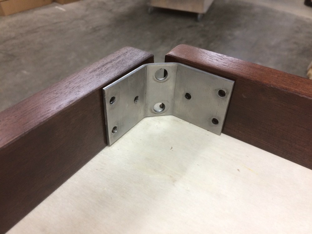 Table Leg Brackets Corner Angled Set of 4