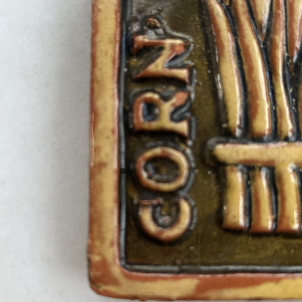 Vintage Mercer Tile Corn Design