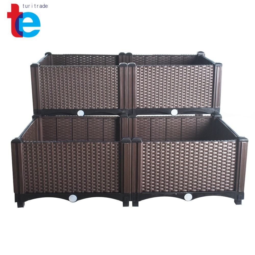 1x Elevated Rectangular Garden Bed Flowers Vegetable Growing Planter Care Box
