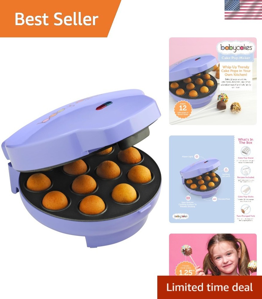 Versatile Cake Pop Maker with Recipes - Create 12 Pops for Every Occasion