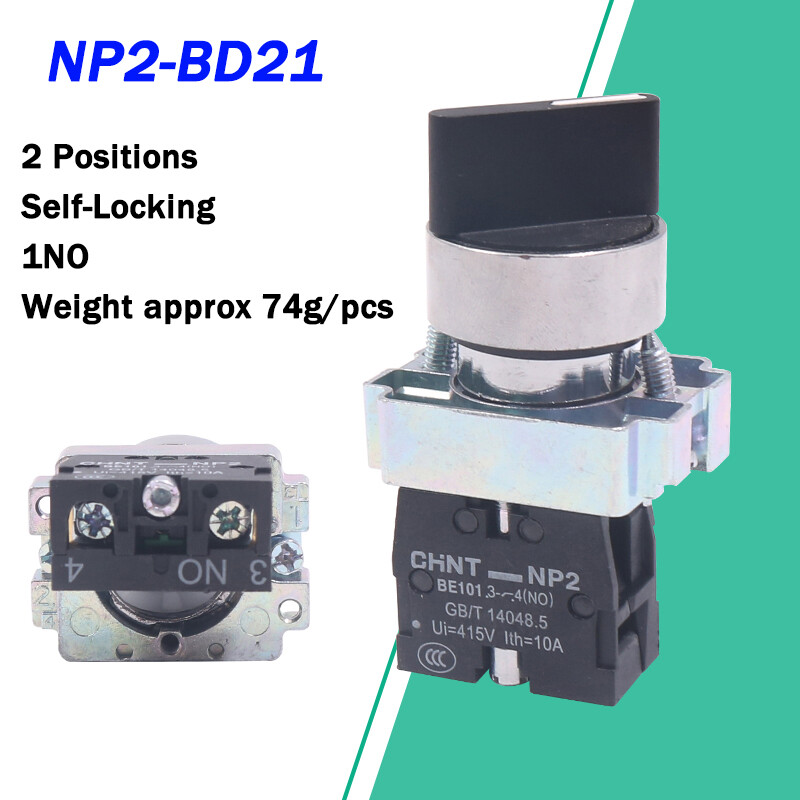 22mm Latching Rotary Control Switch 2/3 Position Panel Mount Transfer Switch 10A