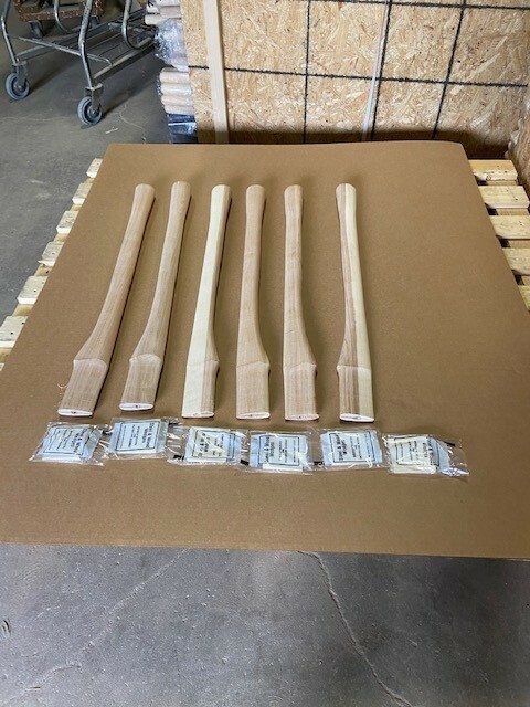 28" Straight Single Bit Axe Hickory Replacement Handle ( 6 handles)