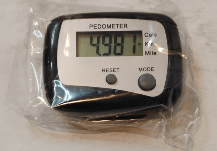 PedUSA CW Multi-Function Pedometer LCD Step Distance Counter (White/Blue/Black)