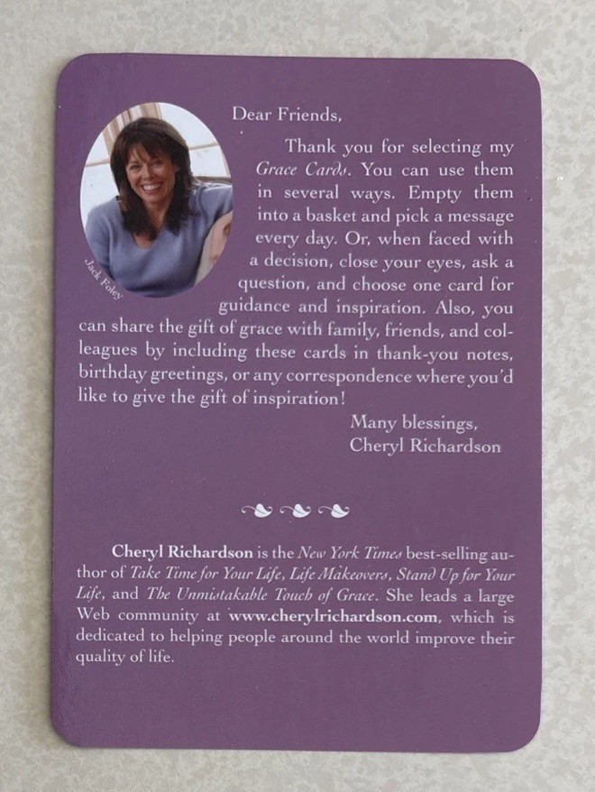 Grace Cards by Cheryl Richardson, 50-Card Deck Oracle Divination 2005