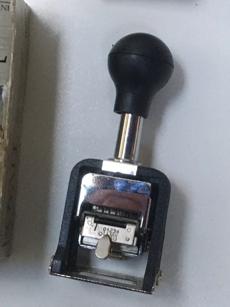 Rare Bates Royall RNM6-7 Automatic Numbering Machine Numeroteur