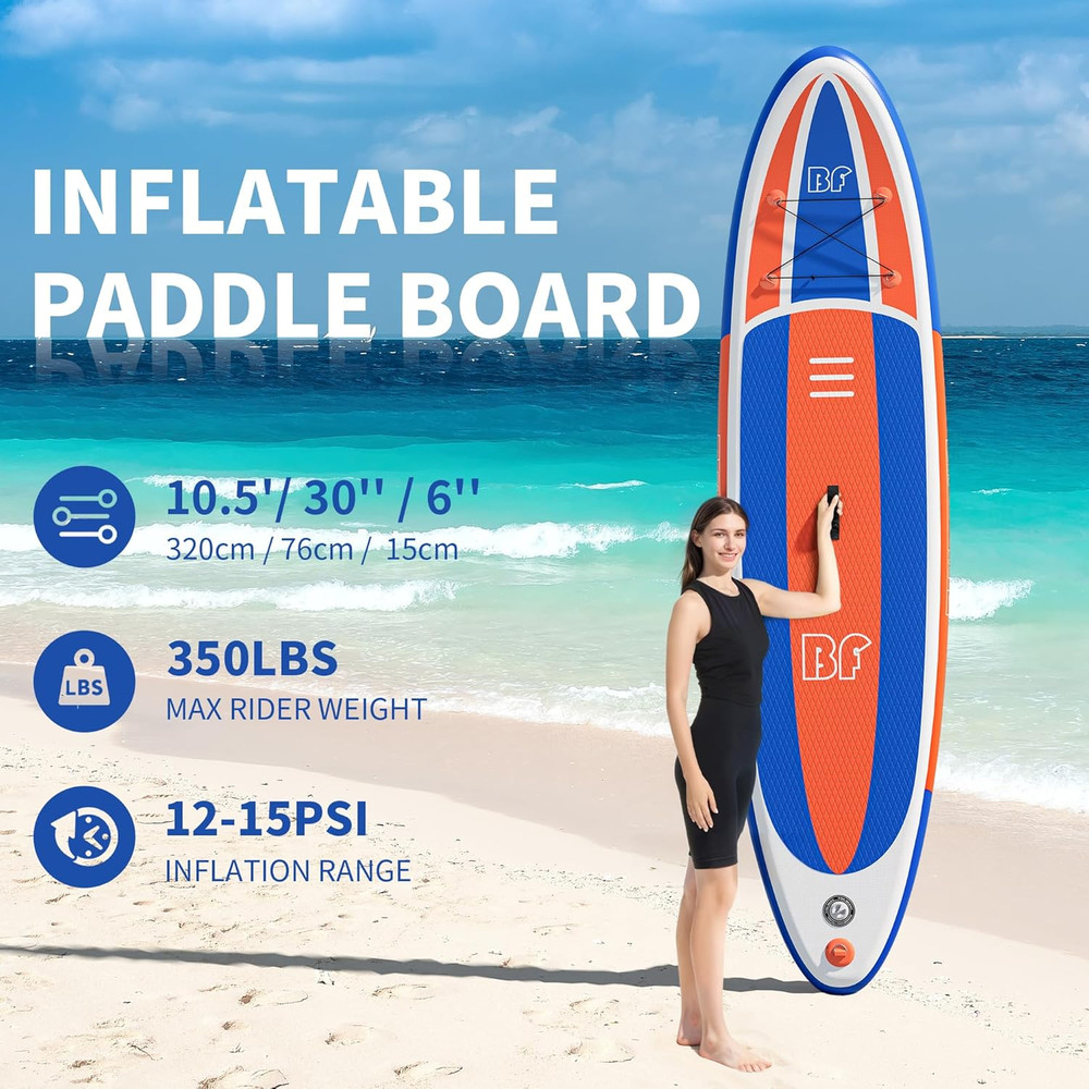 Inflatable Stand up Paddle Board with SUP Accessories & Backpack. Paddle Boards