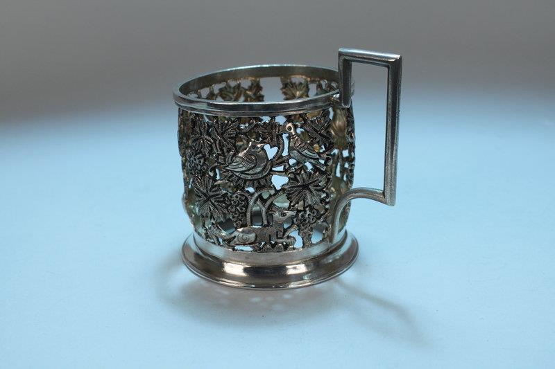 Antique Hand Crafted Repousse Silver Set.
