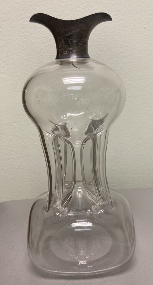 Jth Jhm London 1901 Decanter With Silver Top