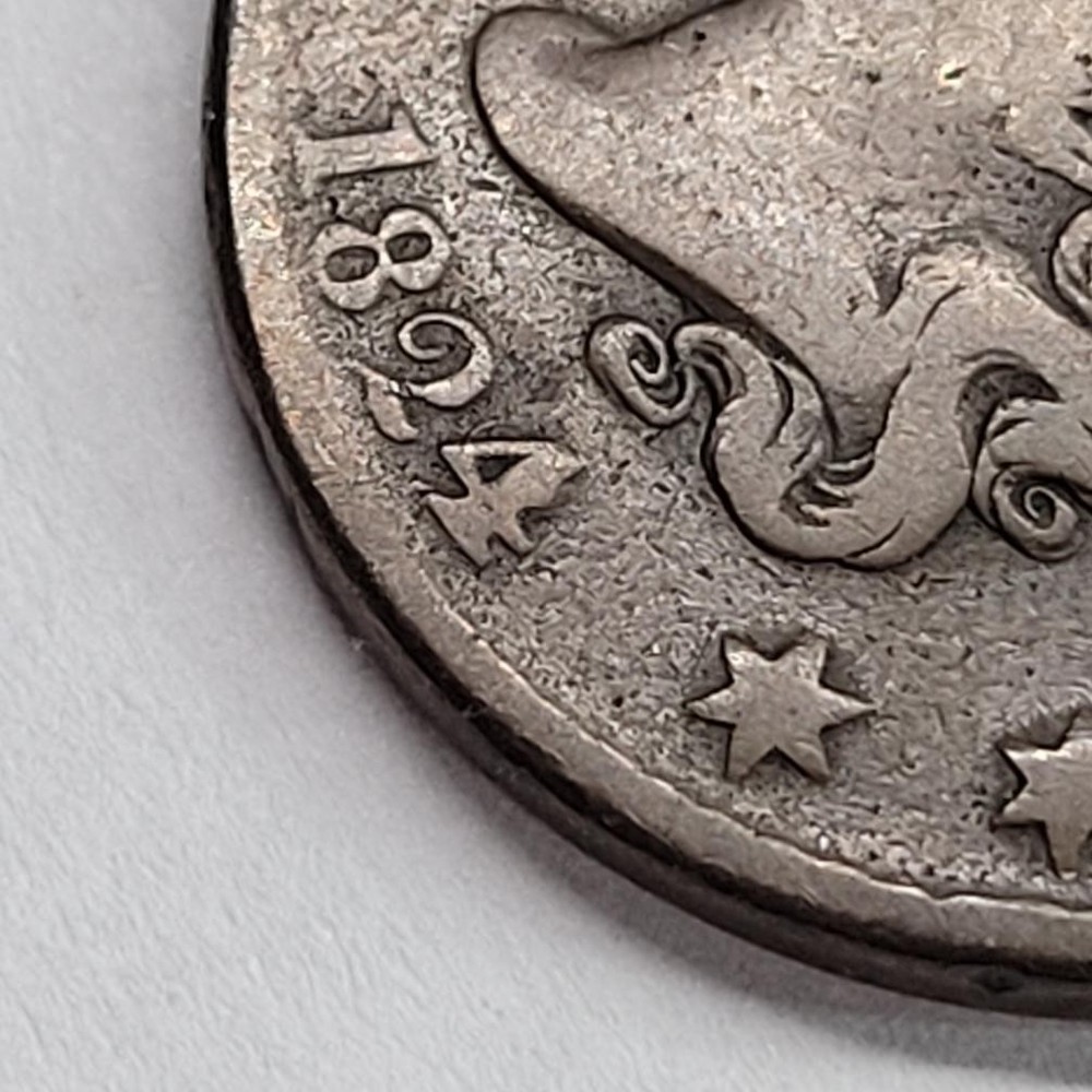 1824/2 OVERDATE CORONET LRG CENT - CIRCULATED (PPJ059409)
