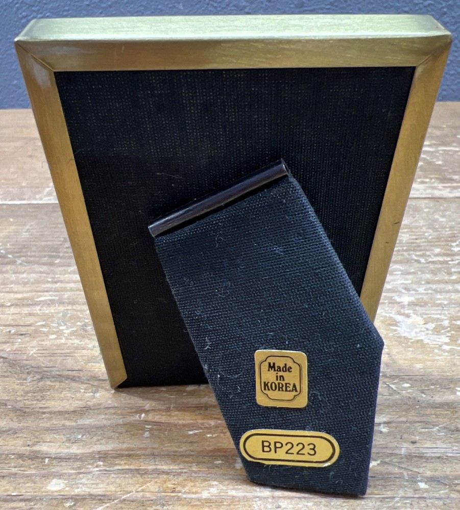 Vintage Solid Brass Lacquer Coated 3.5” x 2.5” Frame by Bowen