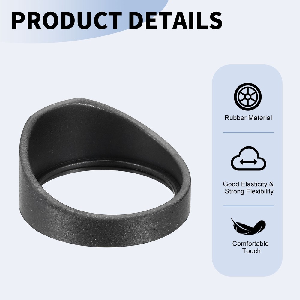 2pcs Black Rubber Microscope Eyepiece Cover 32-35mm