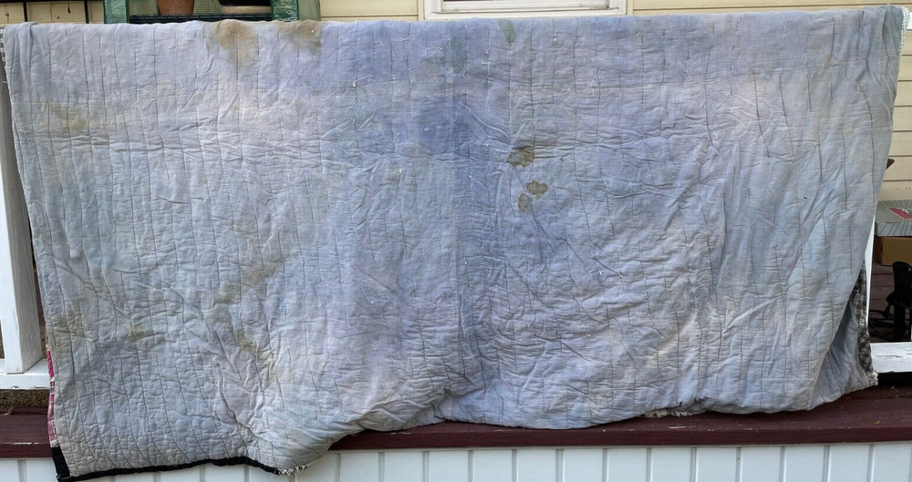 Antique? Primitive Hand Made Patch Work? Quilt 65" X 79" Decor Collectible