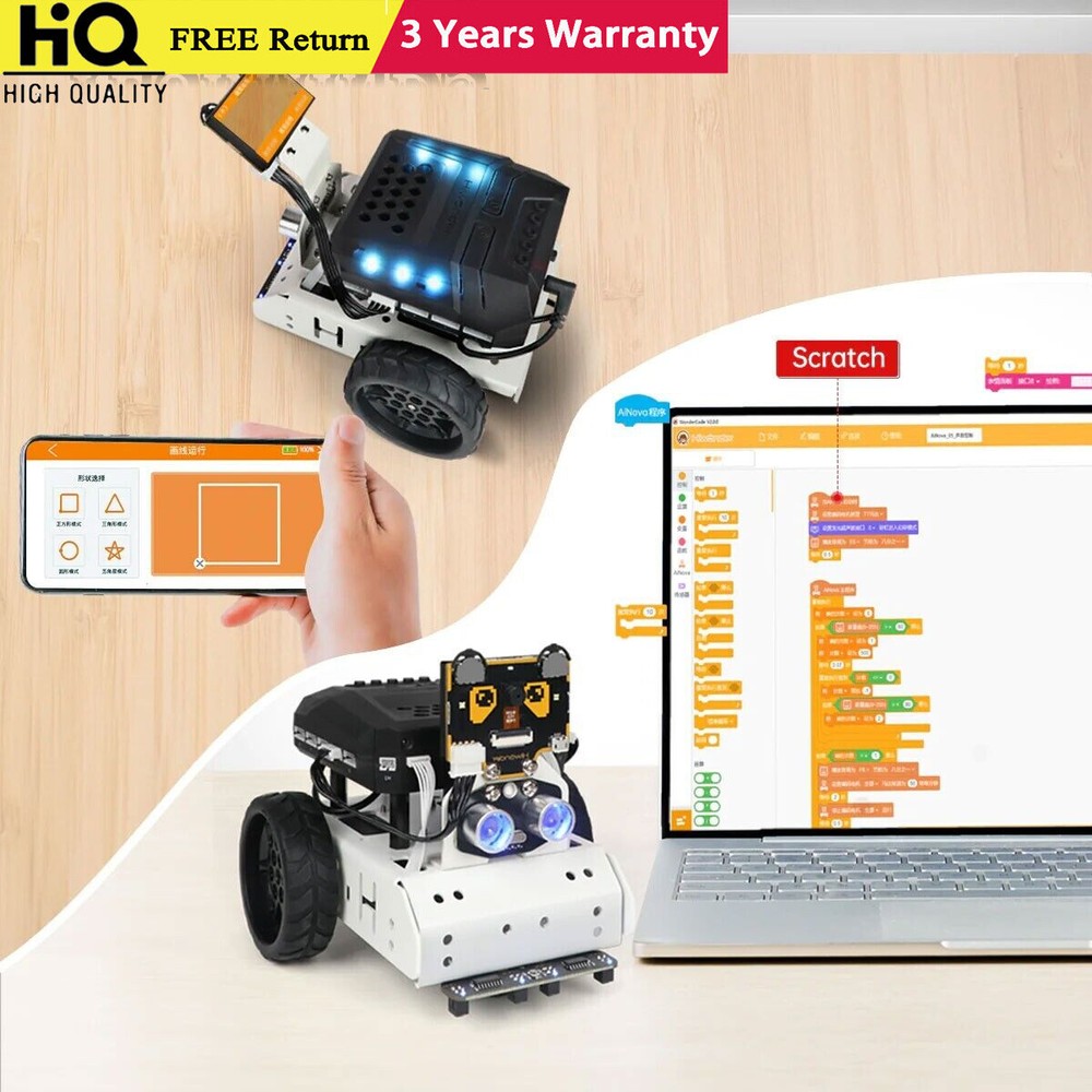 Hiwonder AiNova Smart Robot Car Kit Starter for Graphical Python/Scratch Program