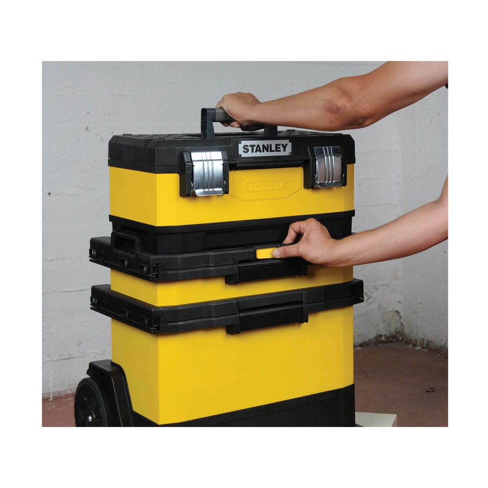 Stanley Rolling Metal Workshop Tool Box Stack