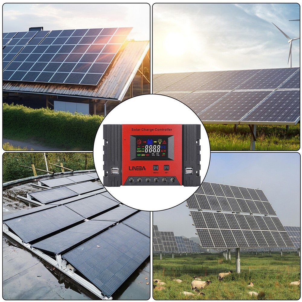 PWM Solar Charge Controller 100Amp 12V 24V 48V Auto Track Solar Panel Controller