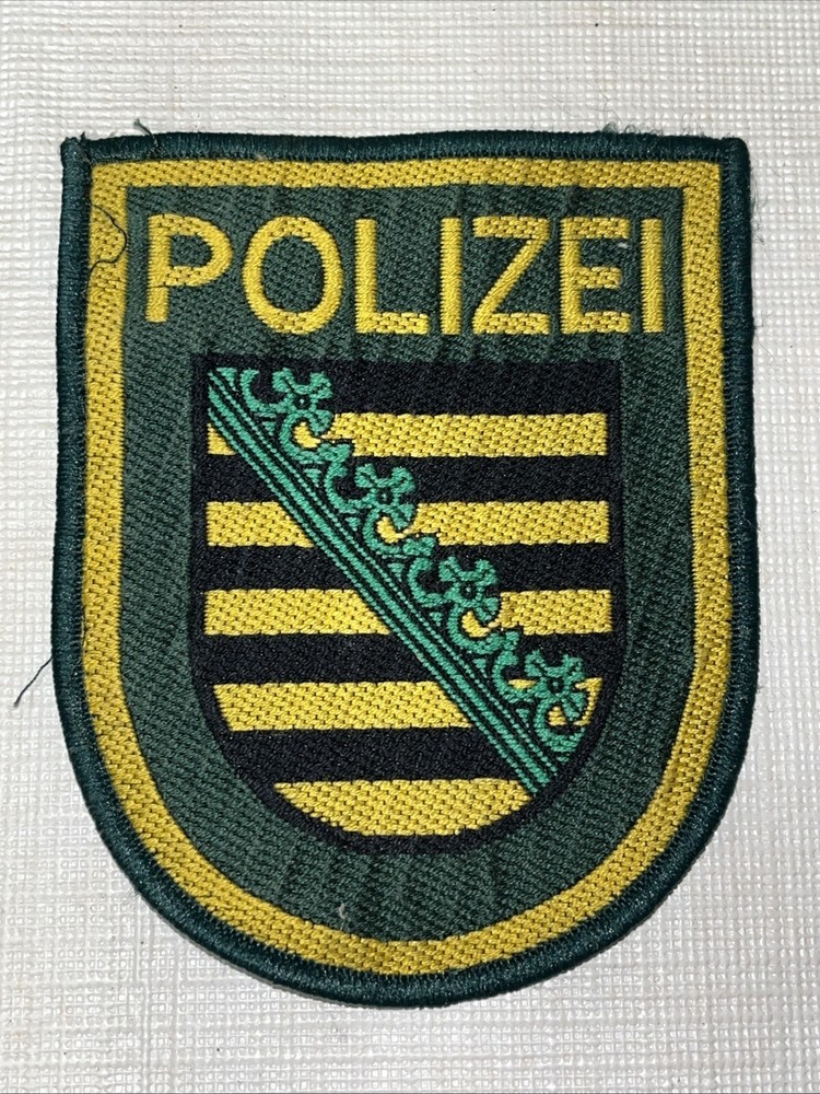 German Saxony police green patch